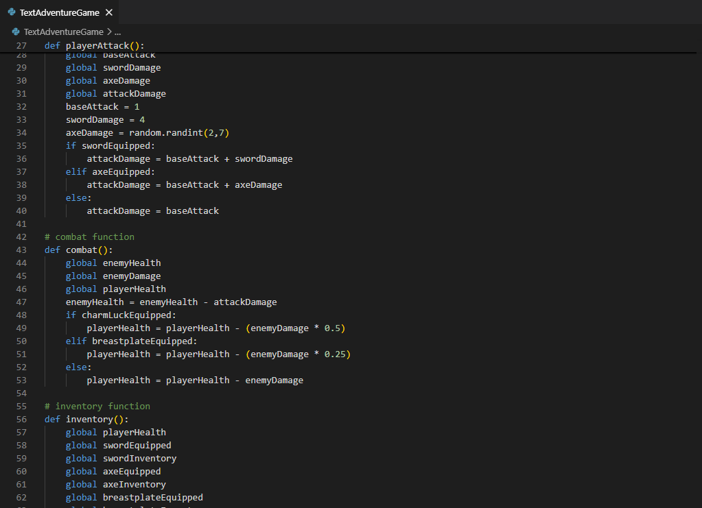a photo of a python script in VS code